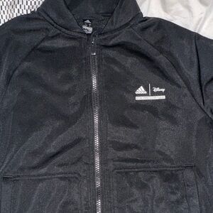 Adidas Black Zip-Up Jacket with Disney Logo